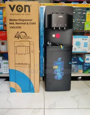 Von Water Dispenser 3 Taps Hot, Normal and Cold - Black