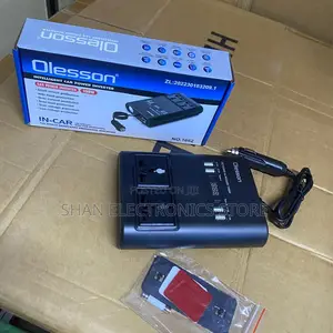 Intelligent Car Power Inverter-150w-12vdc With 4 Usb-Ports-Black