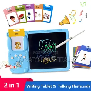 ​2 in 1 Kids Talking Flash Cards LCD Writing Drawing Board Tablet