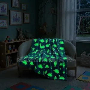 Glow in the Dark Dinosaur Blanket 180x200cm