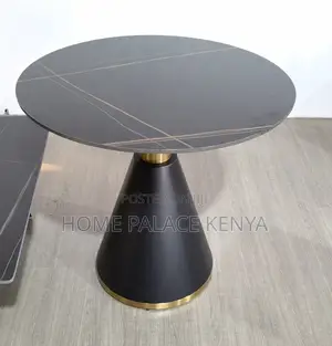 Round Table: White Marble Top Accent End Table