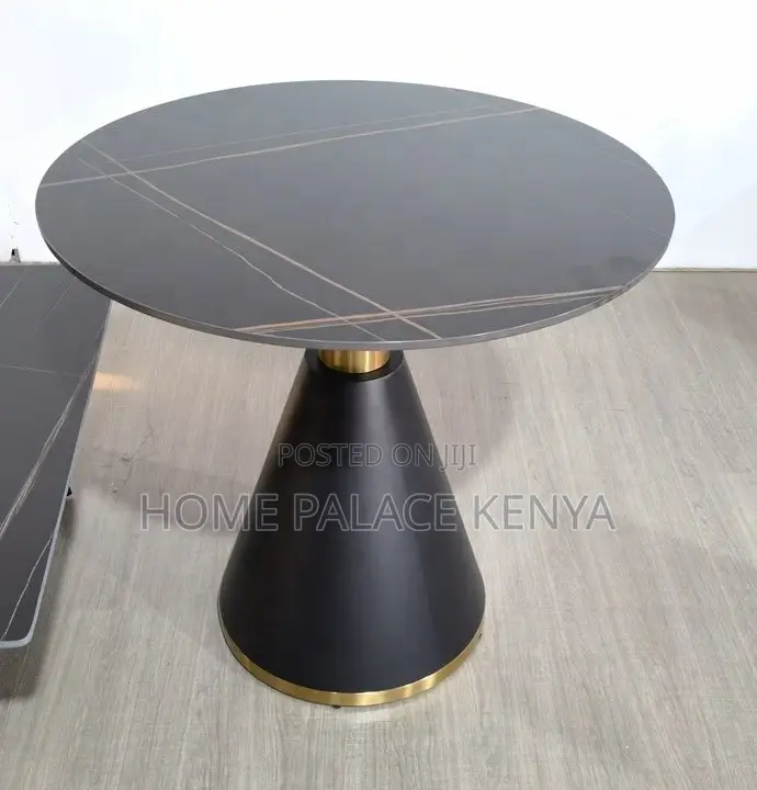 Round Table: White Marble Top Accent End Table