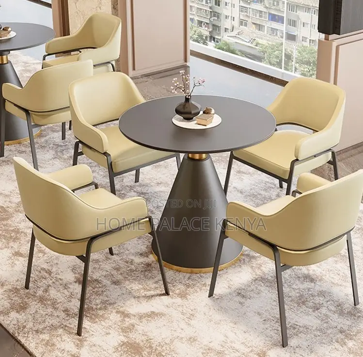Round Table: White Marble Top Accent End Table