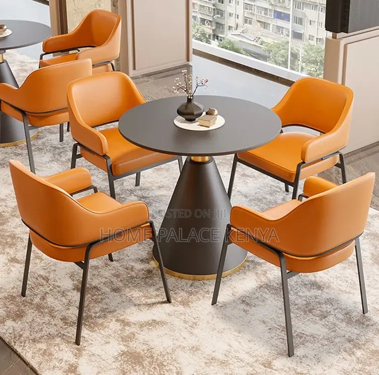 Round Table: White Marble Top Accent End Table