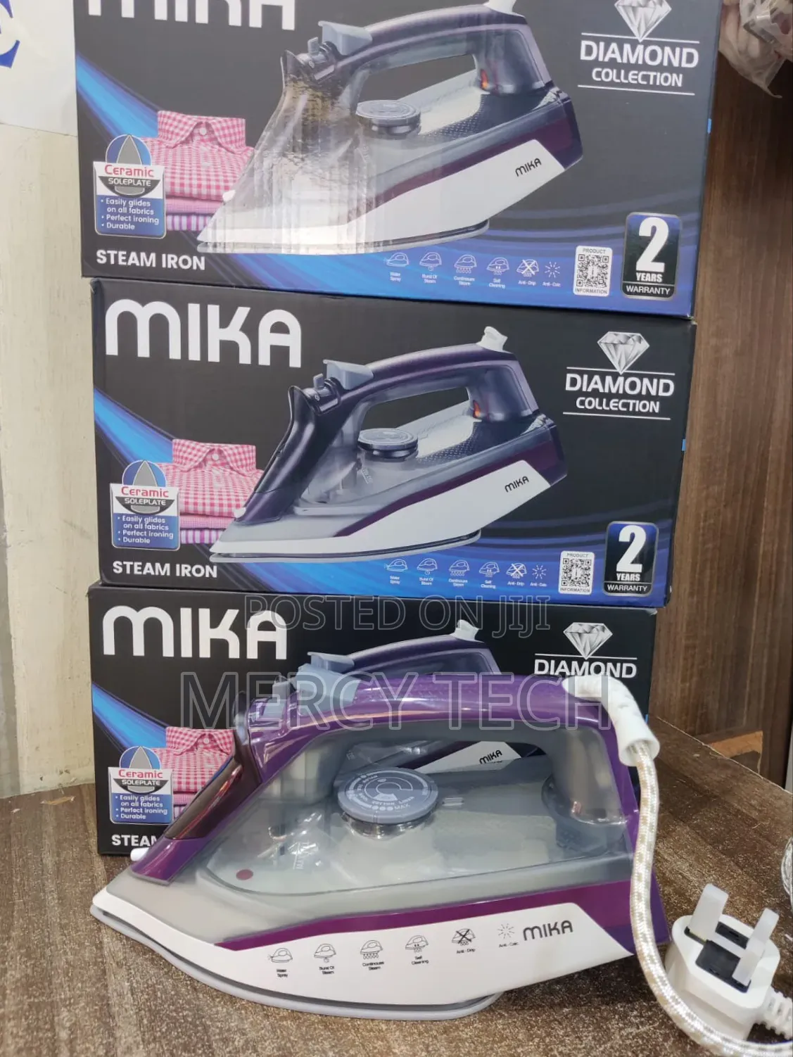 Mika Steam Iron 2400w Ceramic Soleplate