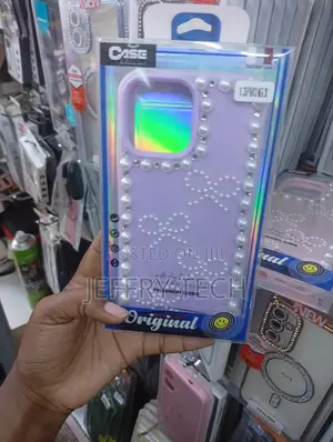 Purple Soft Phone Cover Decorated With for an Apple iPhone 13 Pro.