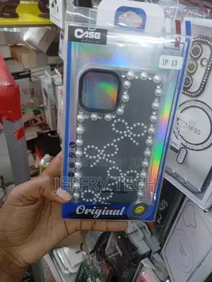 iPhone 13 Pro Max Fashion Case Featuring a 3d Pearl-Style Bow Design.