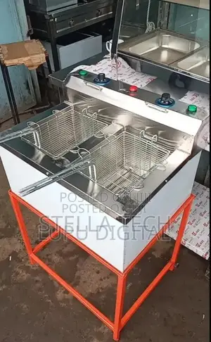 Commercial Chips Deep Fryer ; 10l Double Deepfryer