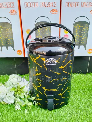 9.5pitre Tea Urn With Gold Marble Effect Food Flasks With Stainless