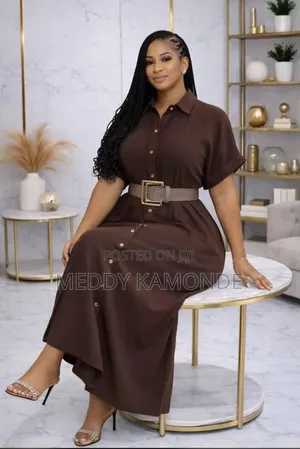 Dark Brown Trendy Long Dress