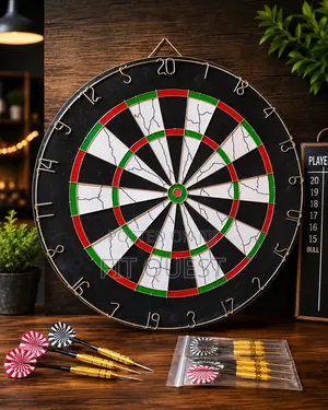 18" Professional Dart Board Set With Steel Tip Darts