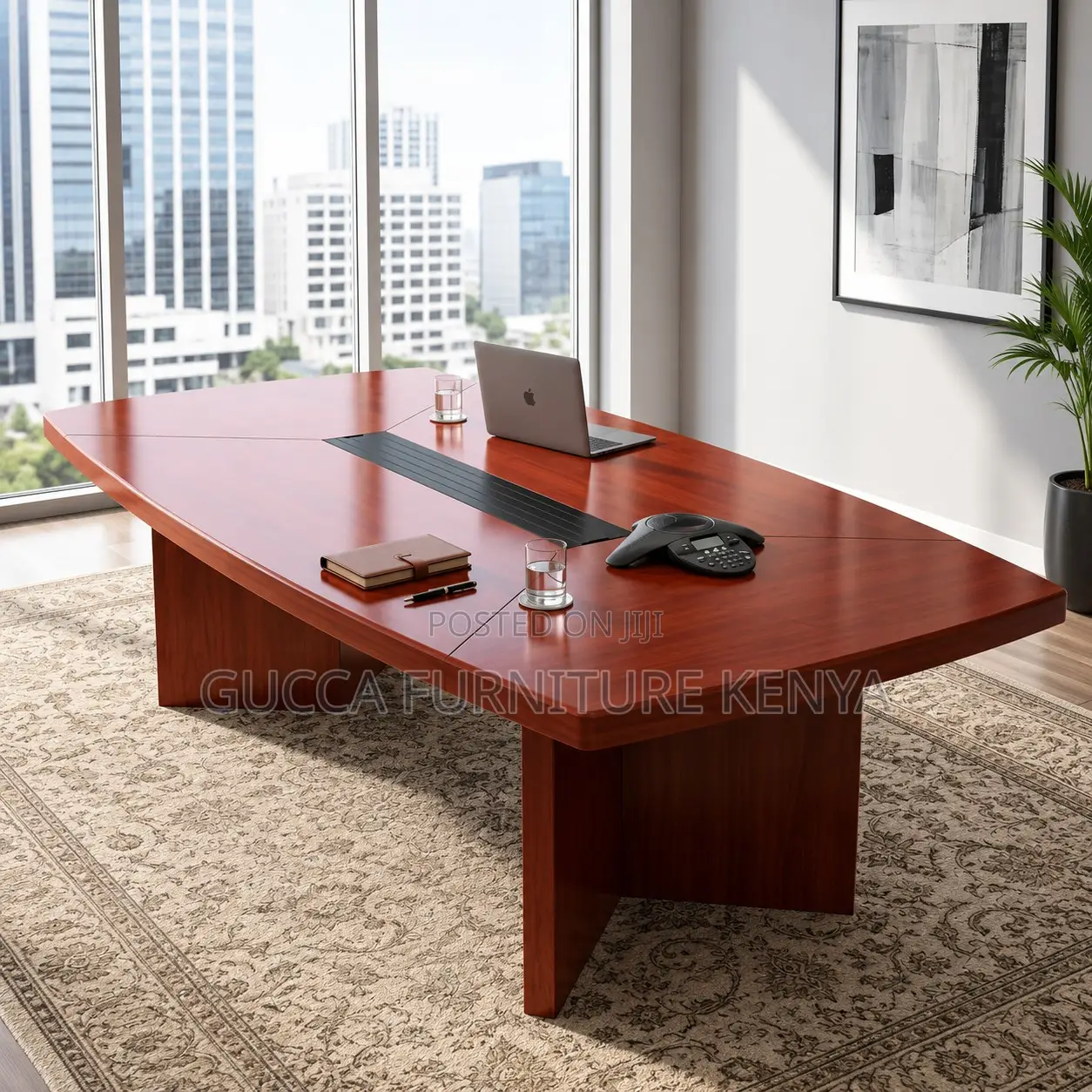 2-Meters Mahogany Cooperate Boardroom Table