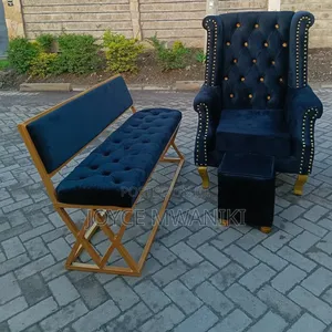 Pedicure Seat and a Salon Waiting Seat, Black