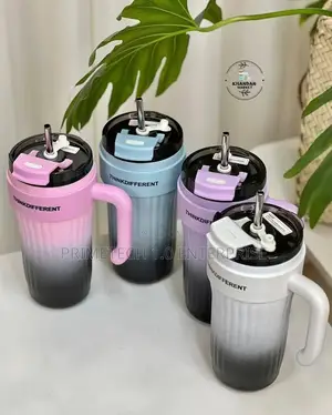 1080ml Unbreakable Stainless Steel With Metal Straw Thermo Cup