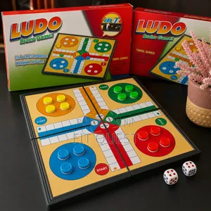 Ludo Brains Game Foldable Board Family Travel Game Set