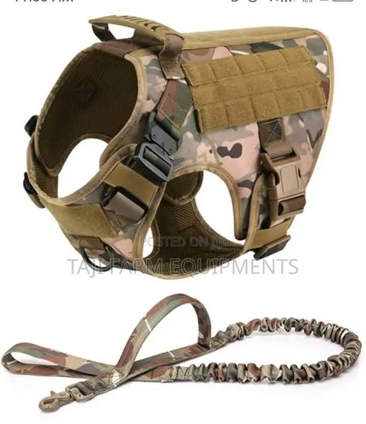 Heavy Duty Combat Dog Vest + Leash