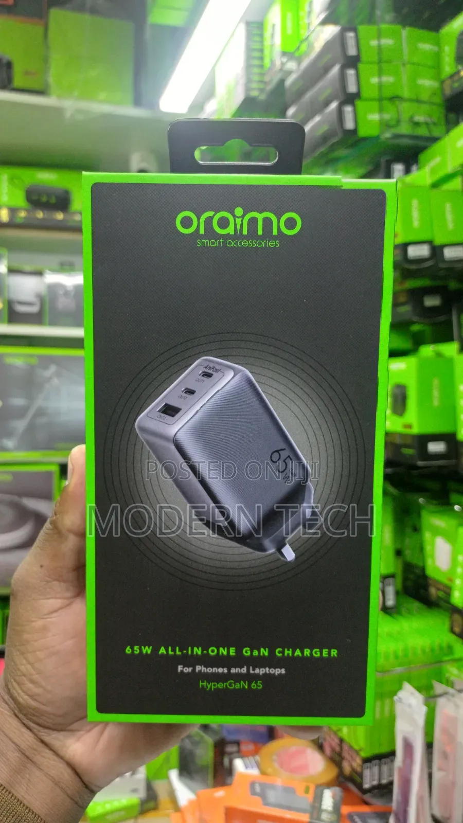 Oraimo Hypergan 65 Compact Laptop Phone Charger