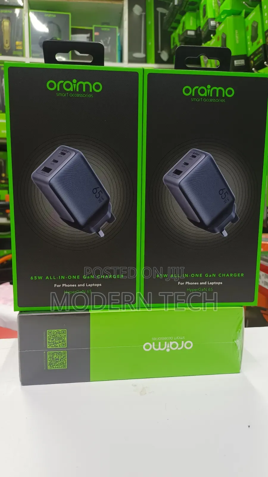 Oraimo Hypergan 65 Compact Laptop Phone Charger