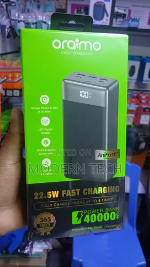 Oraimo Powerbox 400 Vision 40000mah 22.5w Power Bank