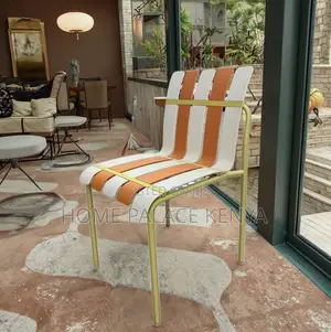 Plastic Chair: Stylish Two-Tone Striped Plastic Chair
