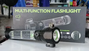 Tactical Multi Functional Alarm Flashlight/Escape Rescue Flashlight