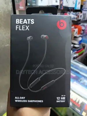 Beats Flex Wireless Earphones in Black.