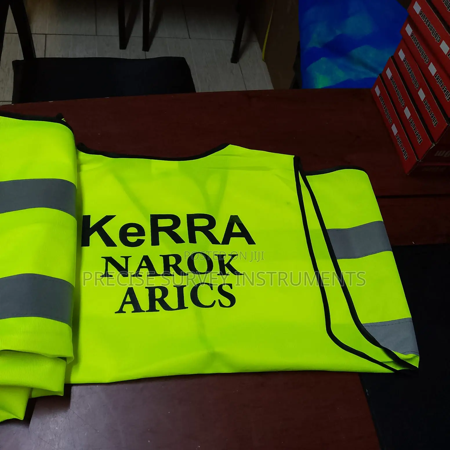 Printed Green Safety Reflector Jacket Without Pockets