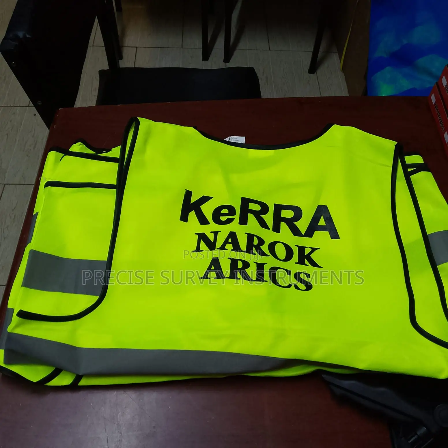 Green High Visibility Reflector Vest Printed Style