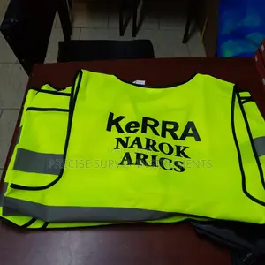 Green High Visibility Reflector Vest Printed Style