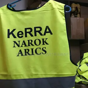 Green Industrial Printed Reflector Vest No Pocket