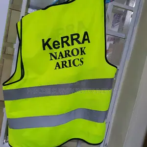 Green Construction Reflector Vest Printed Finish