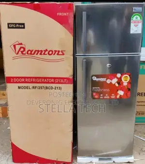 128 Litres Silver Ramtons 2 Door Direct Cool Fridge
