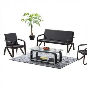 Office Sofa: 5-Seater Leather Lobby Sofa Set
