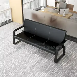 Office Sofa: 5-Seater Leather Lobby Sofa Set