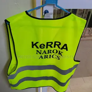 Green Surveyor Reflector Vest Printed Reflective Tape
