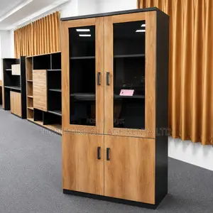 Office Cabinet: Wooden 2-Swing Door Document Cabinet