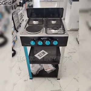 Rebune 3g+1e Gas Burner Cooker With Quality Shelves ,,