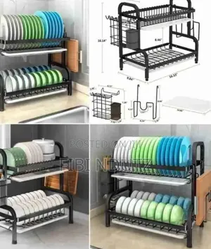 2 Tier High Quality Carbon Steel Dish Rack/Dish Rack