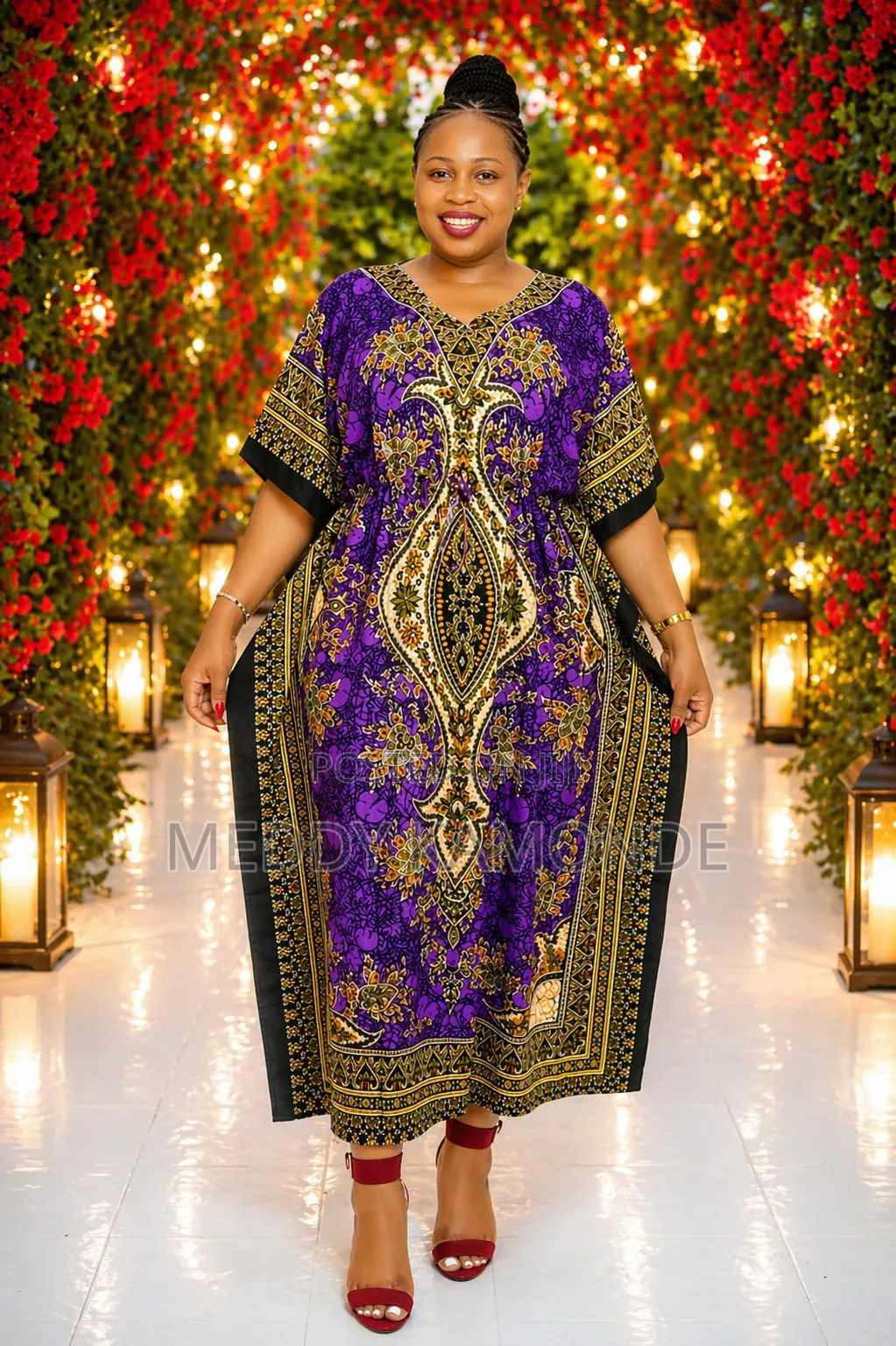 Purple/Blue African Dress