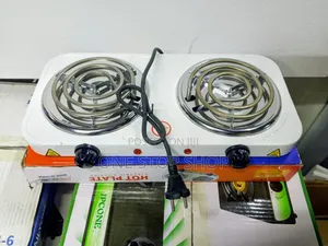 Portable Double Electric Hotplate Burner With Spiral Heating Coil