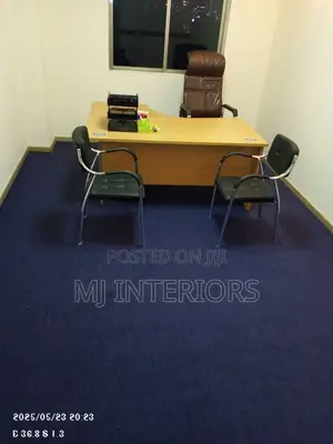 Thick Blue Wall to Wall Carpet for Executive Offices