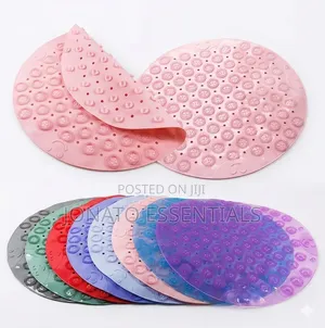 Non-Slip Silicone Bathroom Mat With Suction Cups Foot Scrubber