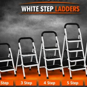 White Step Ladder Aluminium