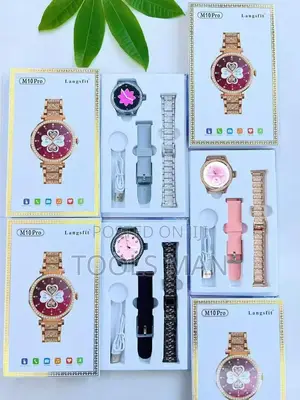 Langsfit M10 Pro Ladies Luxury Smartwatch Set | Bt Call | 2 Straps