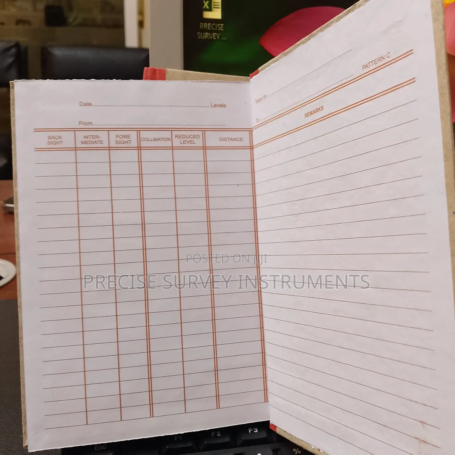 Survey Field Book For Collimation Method
