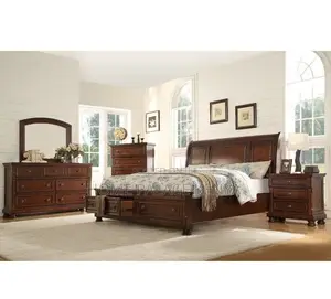 Bedroom Set: Solid Mahogany Bedroom Furniture Set With Dresser