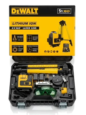 Dewalt 4d 16 Line Green Laser Level With Tripod and Case - 5v Max.