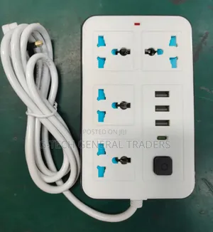 4-Way Extension Cable With Usb Charging Ports