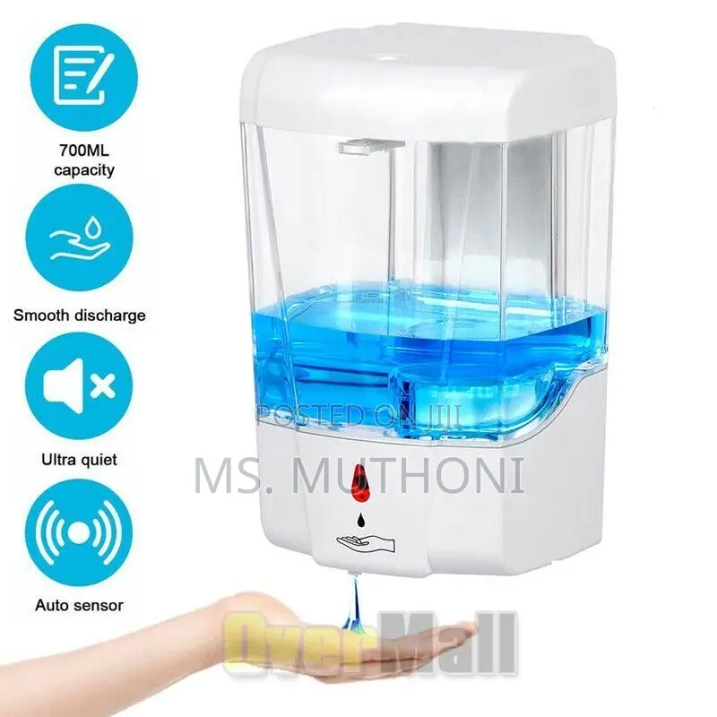 700 Ml Wall-Mounted Touch Free Hand Sanitizer and Soap Dispenser