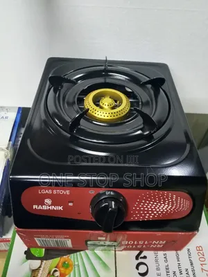 Rashnik Single Burner Table Top Gas Stove With Black Pan Support
